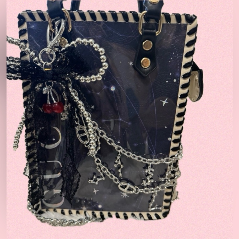 Handmade Upcycled Women's Crossbody bag with Chain Detail